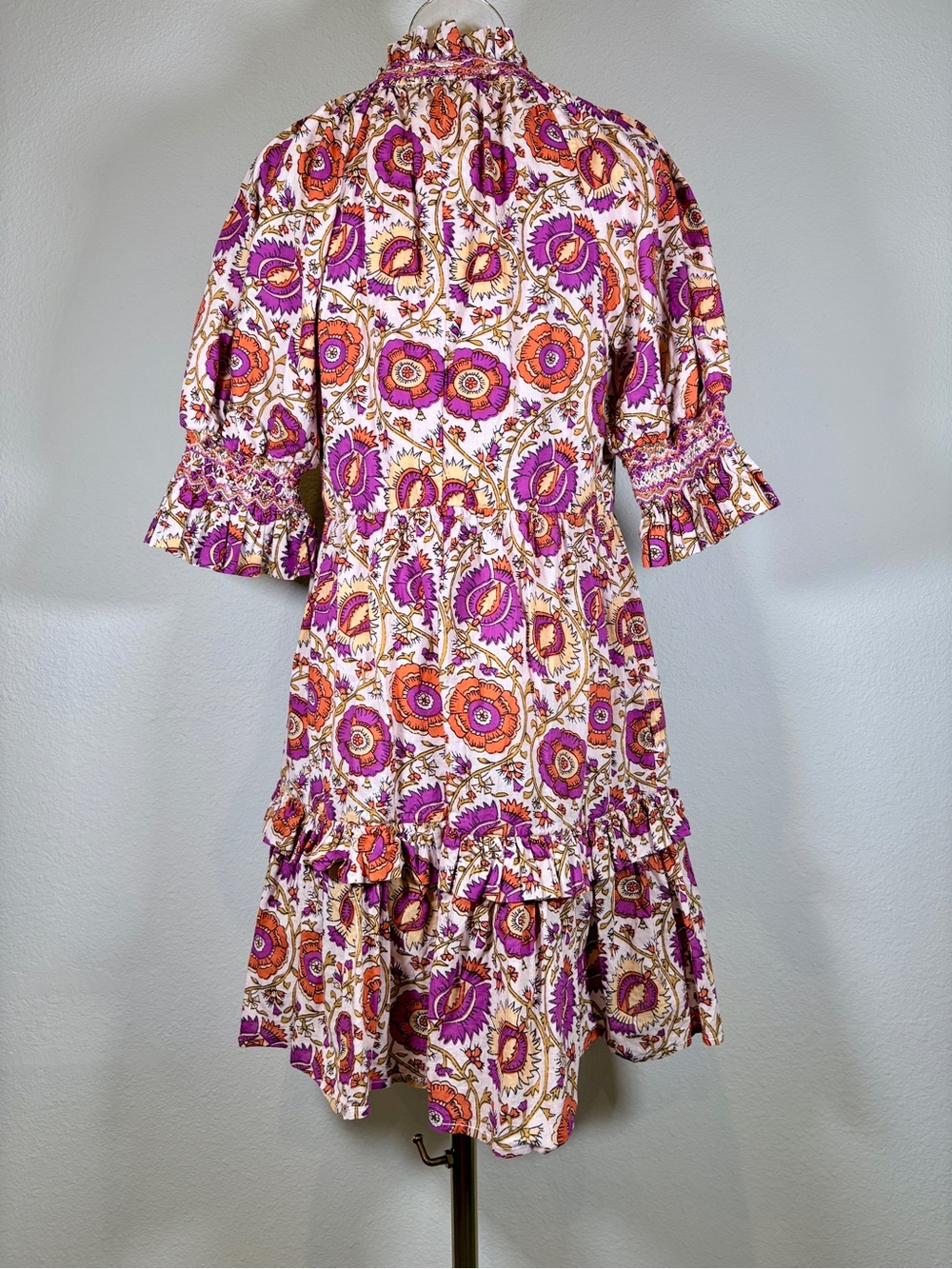 Figue 100% Cotton Halima Floral Vine Dress Size Medium - Picture 4 of 11